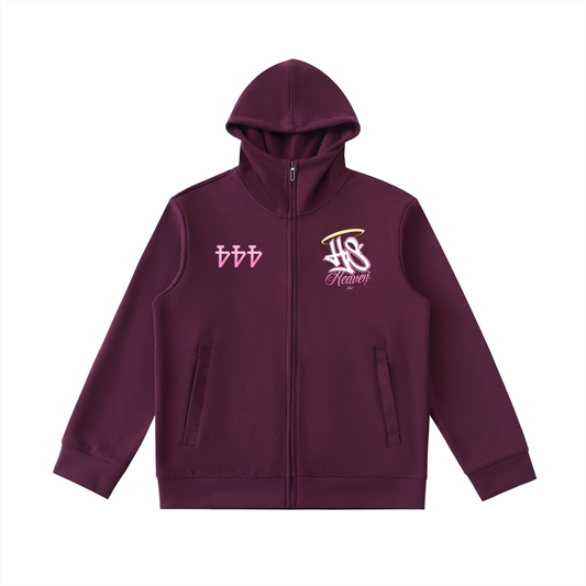 Heaven Sent High Neck  Zip-Up Hoodie