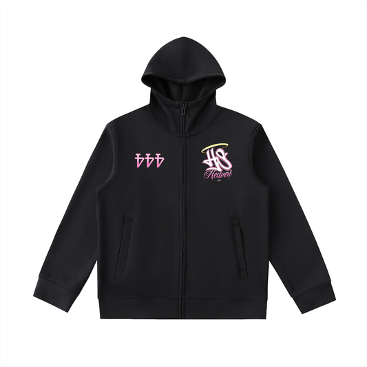 Heaven Sent High Neck  Zip-Up Hoodie